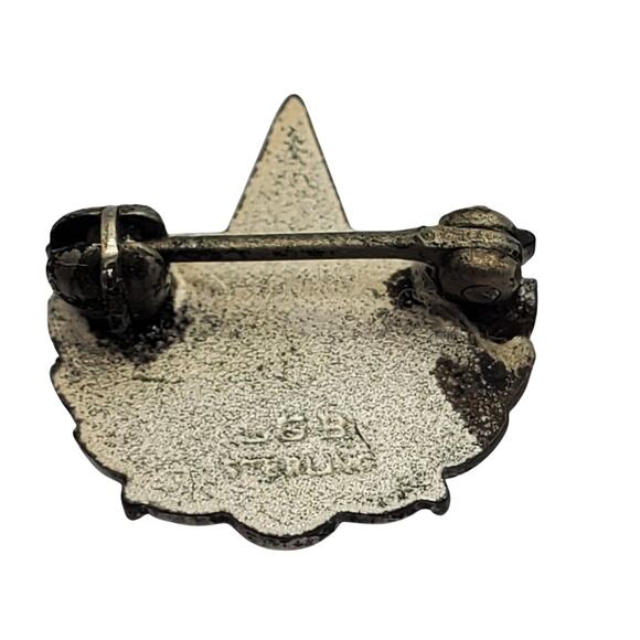 Sterling Silver Star Texaco Pin Employee Sales Award Pearl Enamel Lapel Brooch - Picture 2 of 5